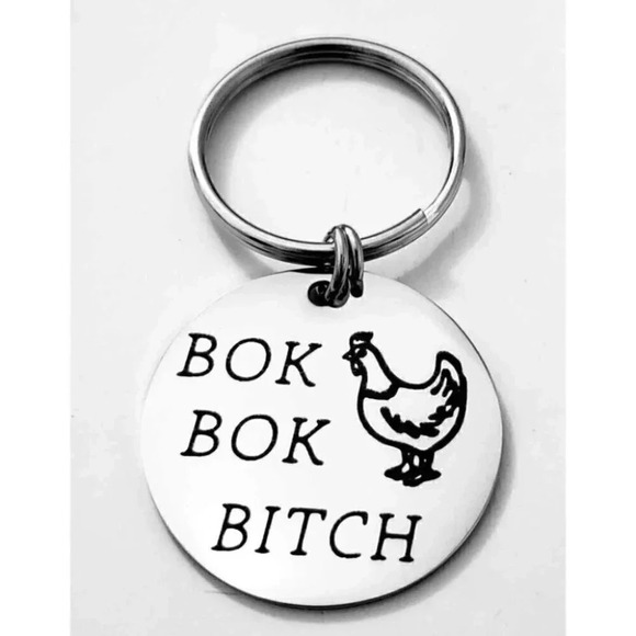 Chicken chick hot Bok Bok B... Keychain - Picture 1 of 2